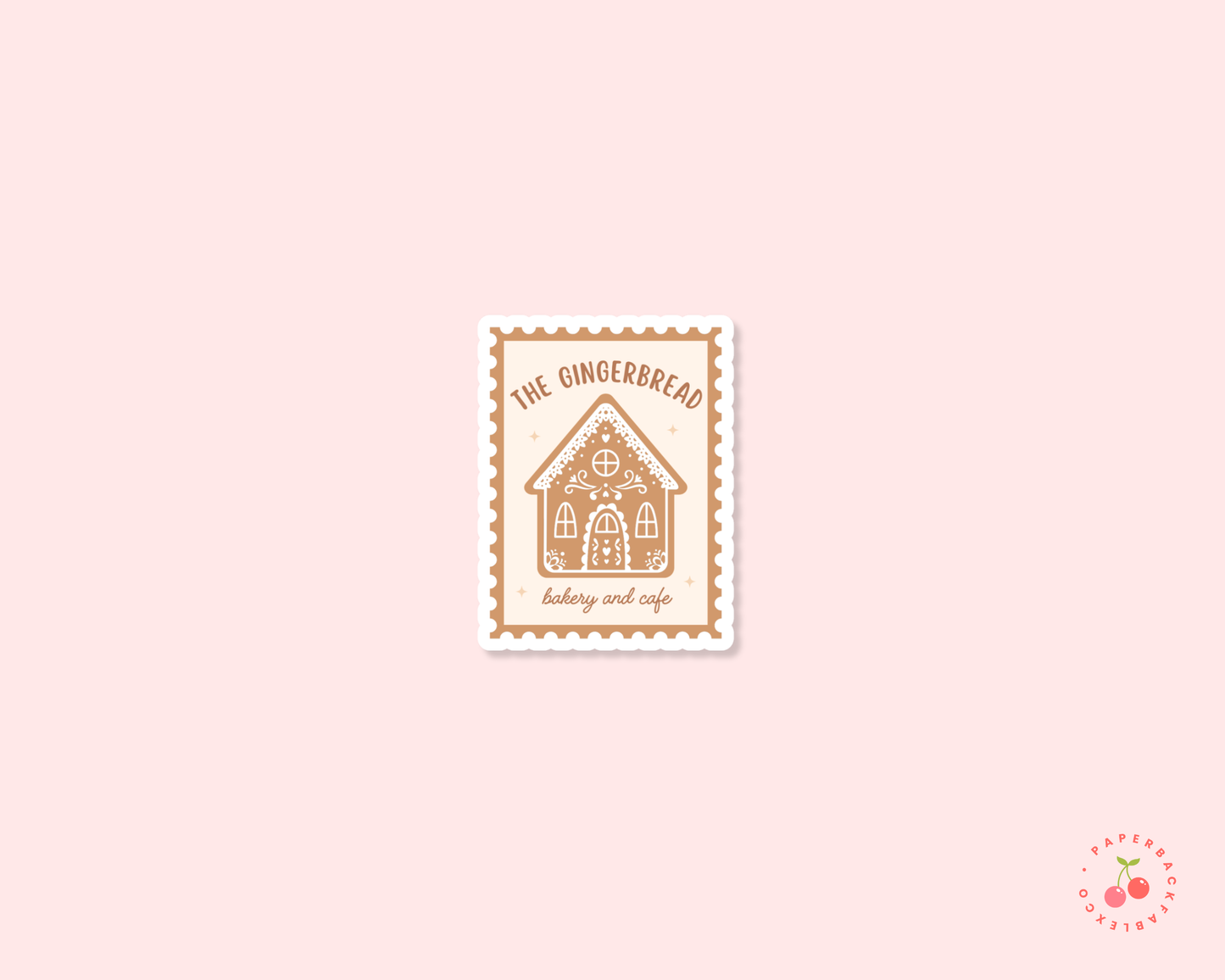 Gingerbread Bakery and Cafe Stamp - Sticker