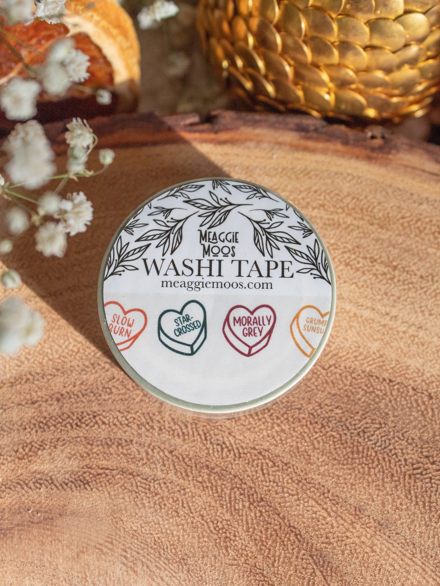 Book Trope Hearts Washi Tape | Fantasy Reader Stationery