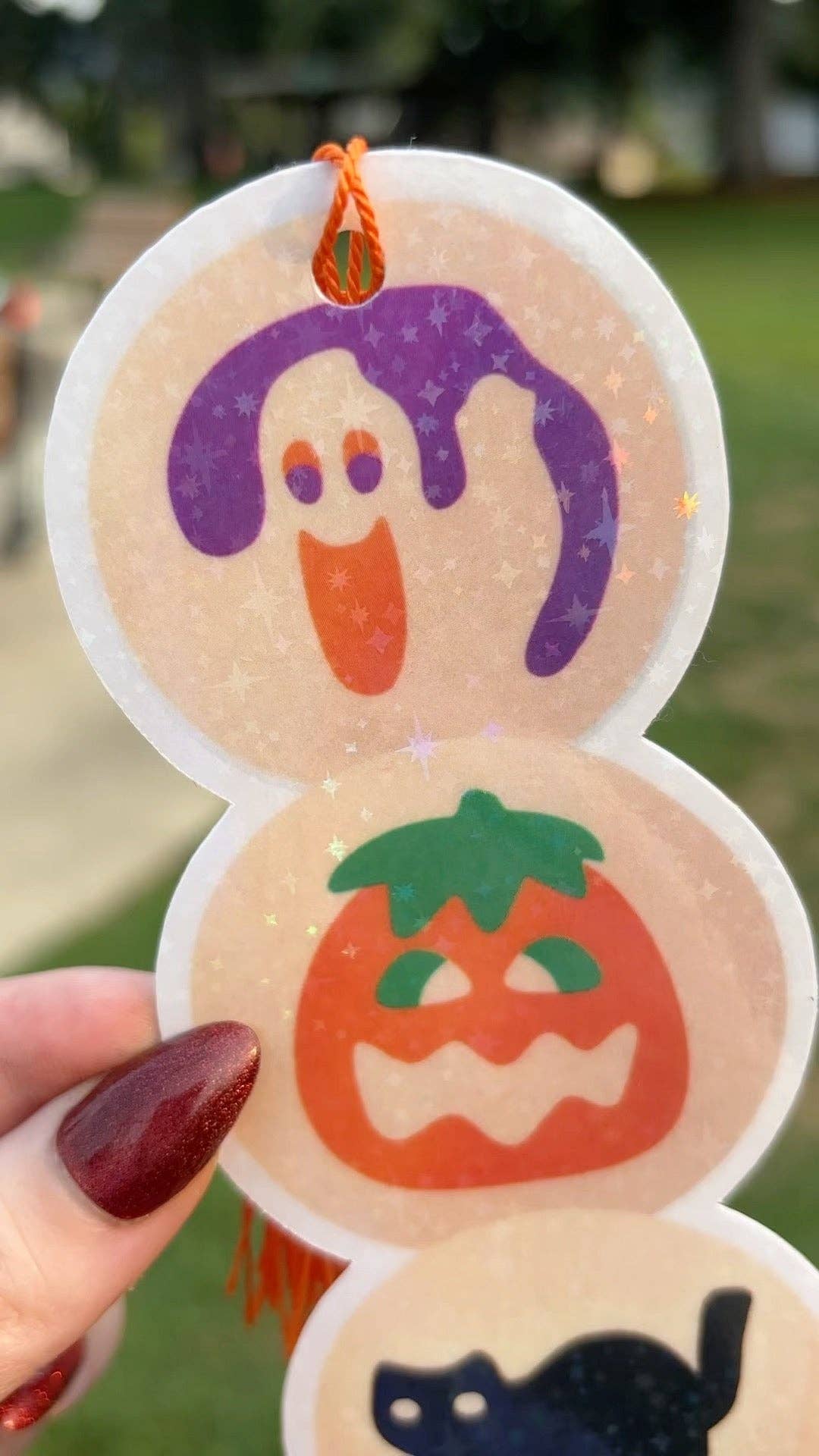 Halloween Cookies Bookmark with tassel