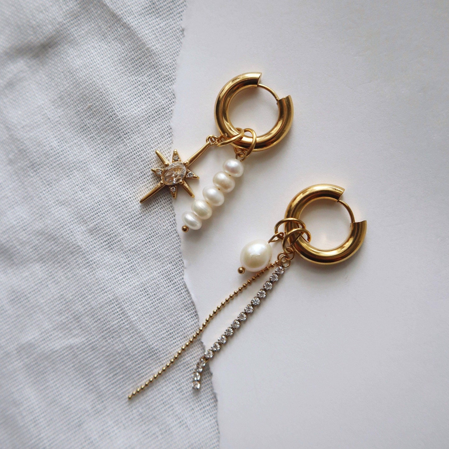 Lucia Hoops | Dangle Charm Hoops