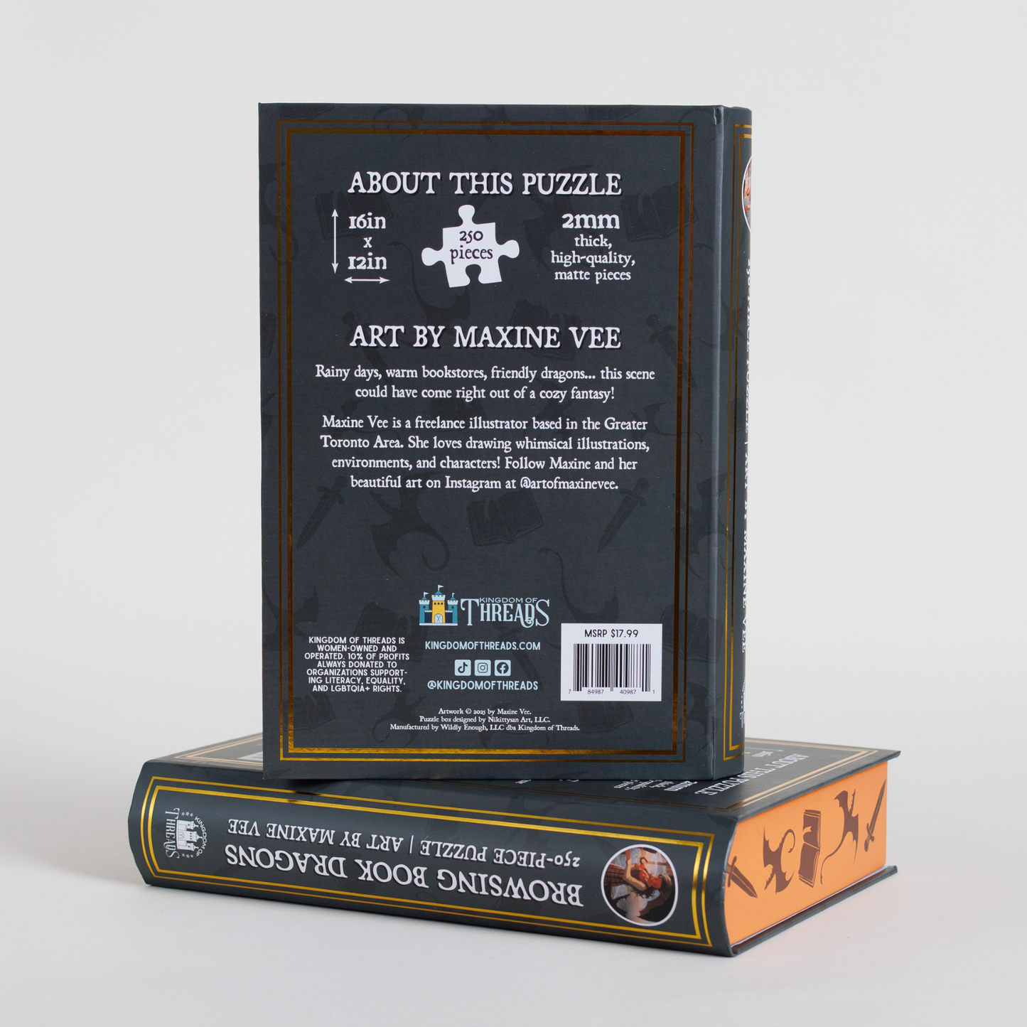 Browsing Book Dragons Keepsake Puzzle