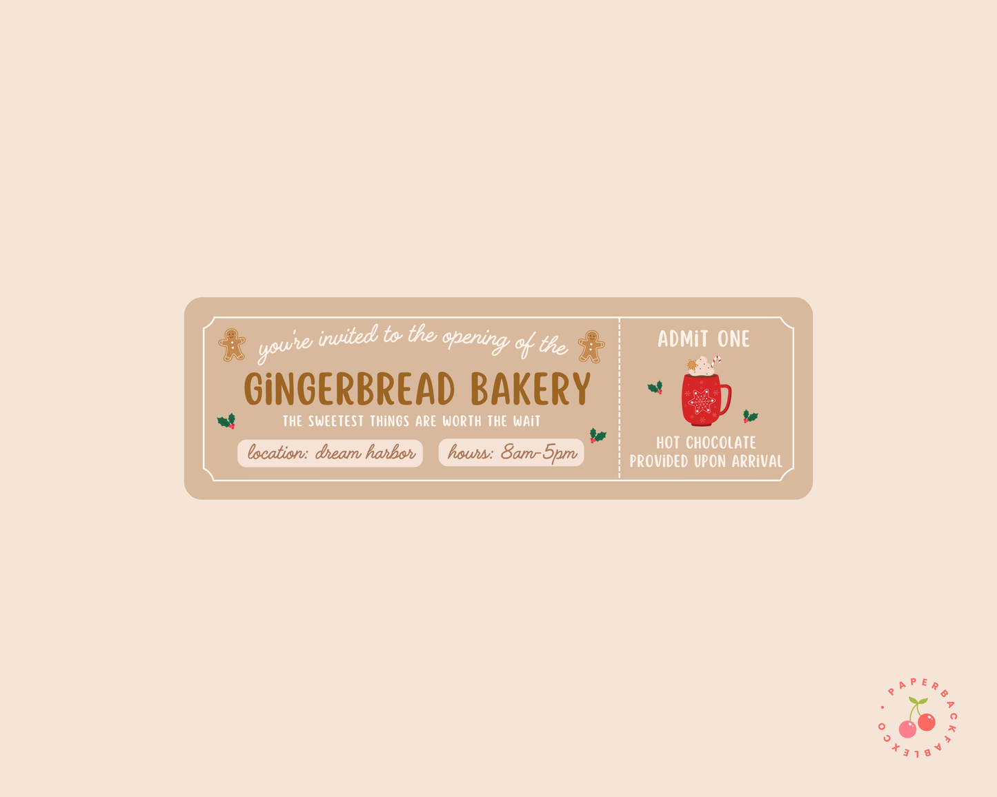 Gingerbread Bakery - Bookmark