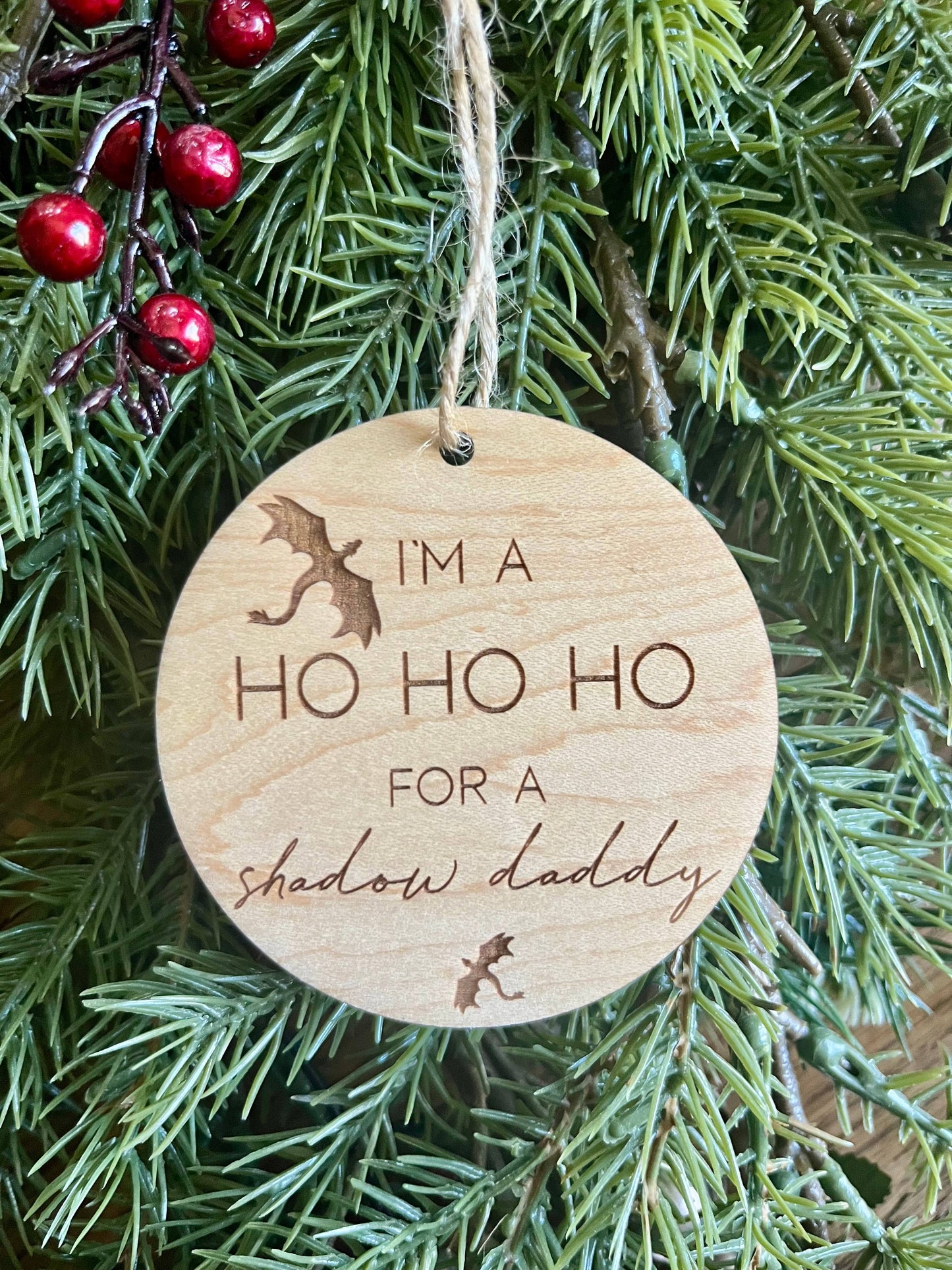 Bookish Boyfriend Dragon Shadow Daddy Christmas Ornament