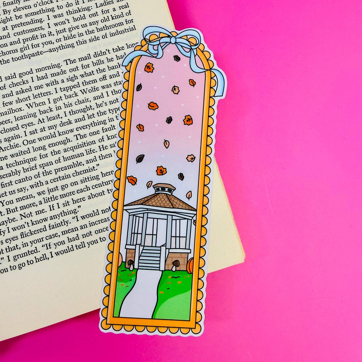 Bookmark Stars Hollow With Bow Border