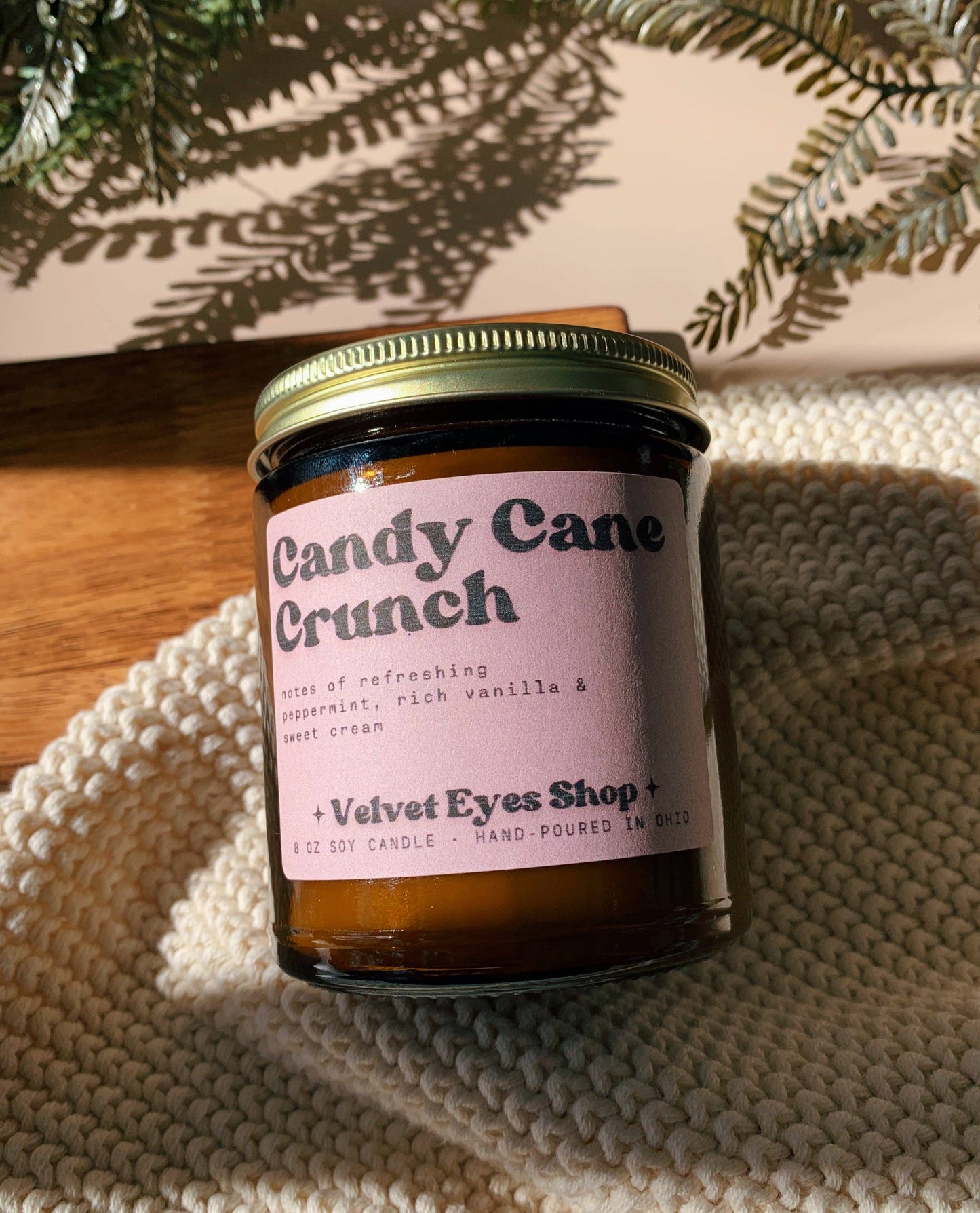 Candy Cane Crunch Soy Candle 4oz