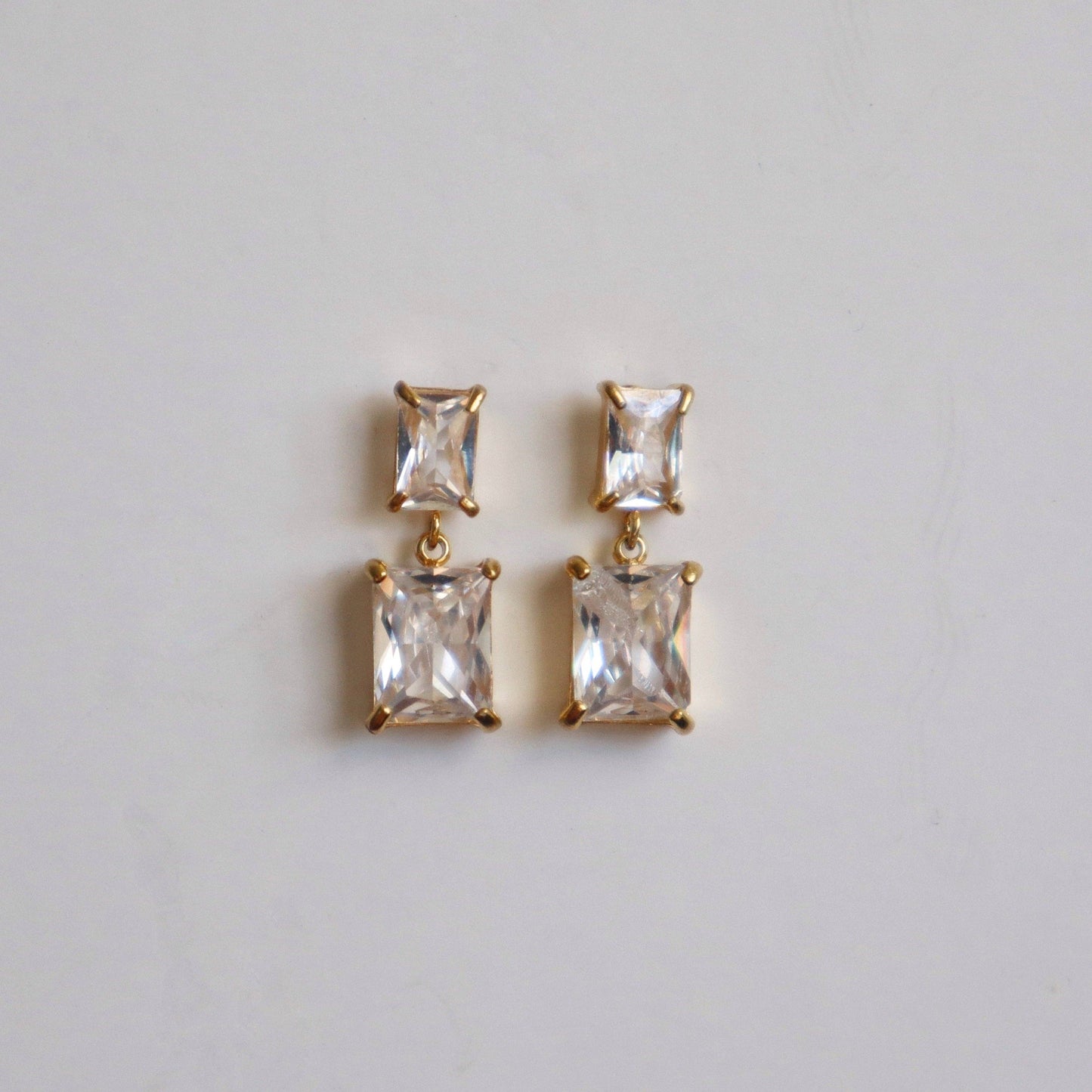Evelina Earrings | Zircon Dangle Earrings