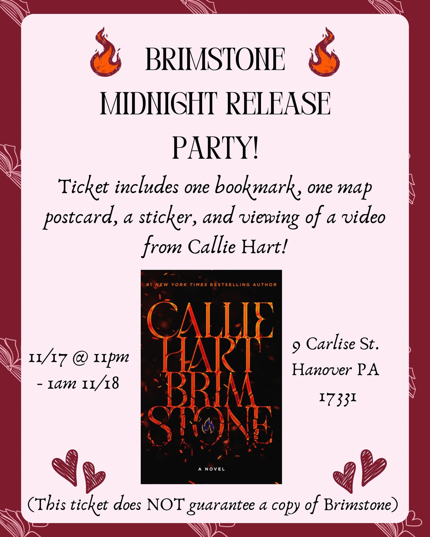 Brimstone Midnight Release Party! (Ticket Only)