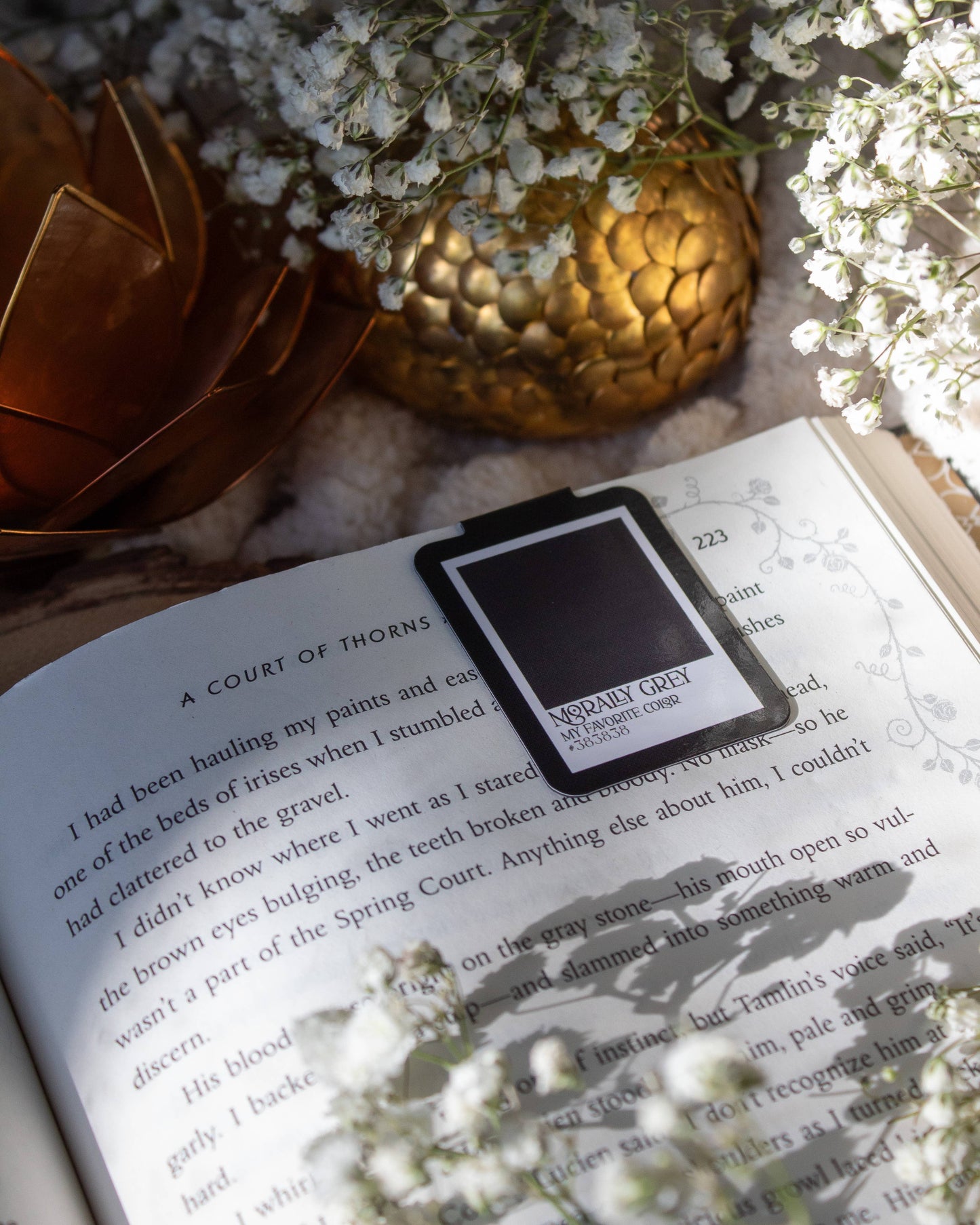 Morally Grey Paint Chip Magnetic Bookmark