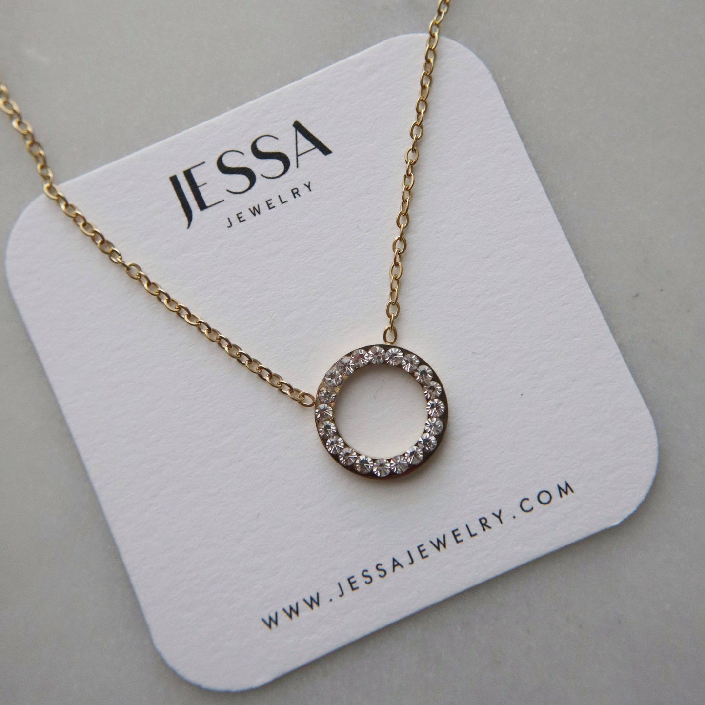 Studded Circle Necklace