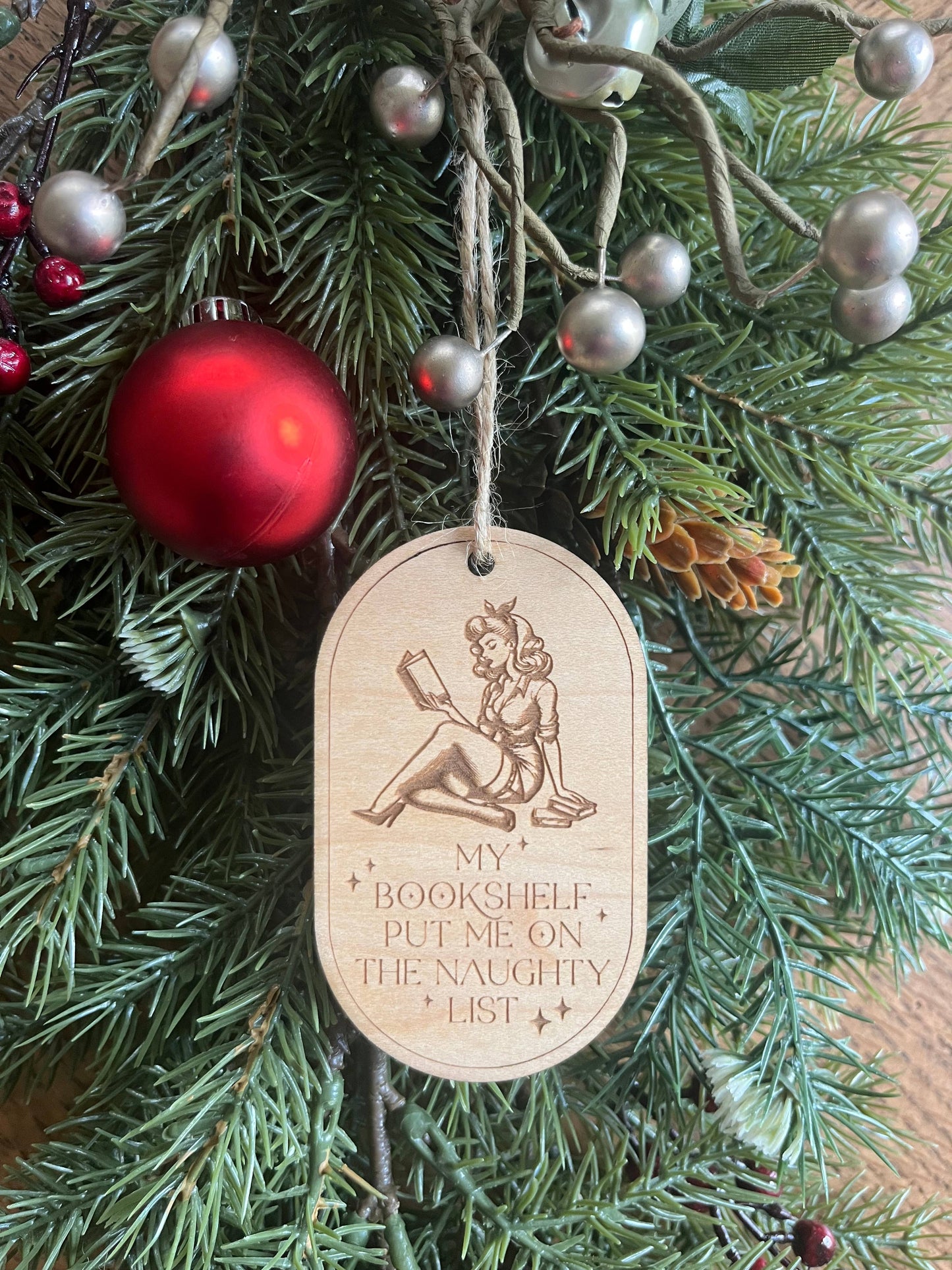 Naughty Smut Funny Book Christmas Ornament