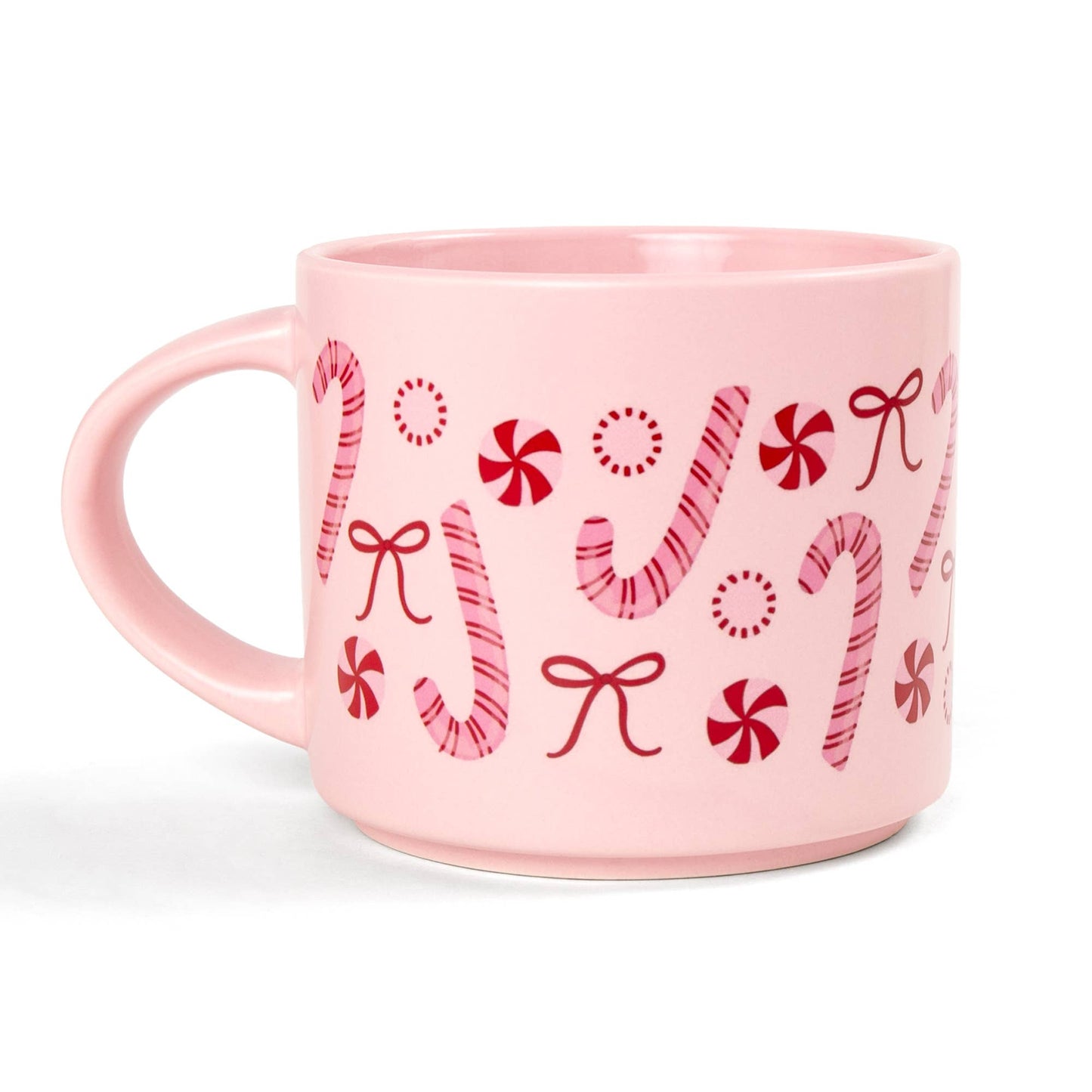 Peppermint Candy Canes Large Ceramic Christmas Mug
