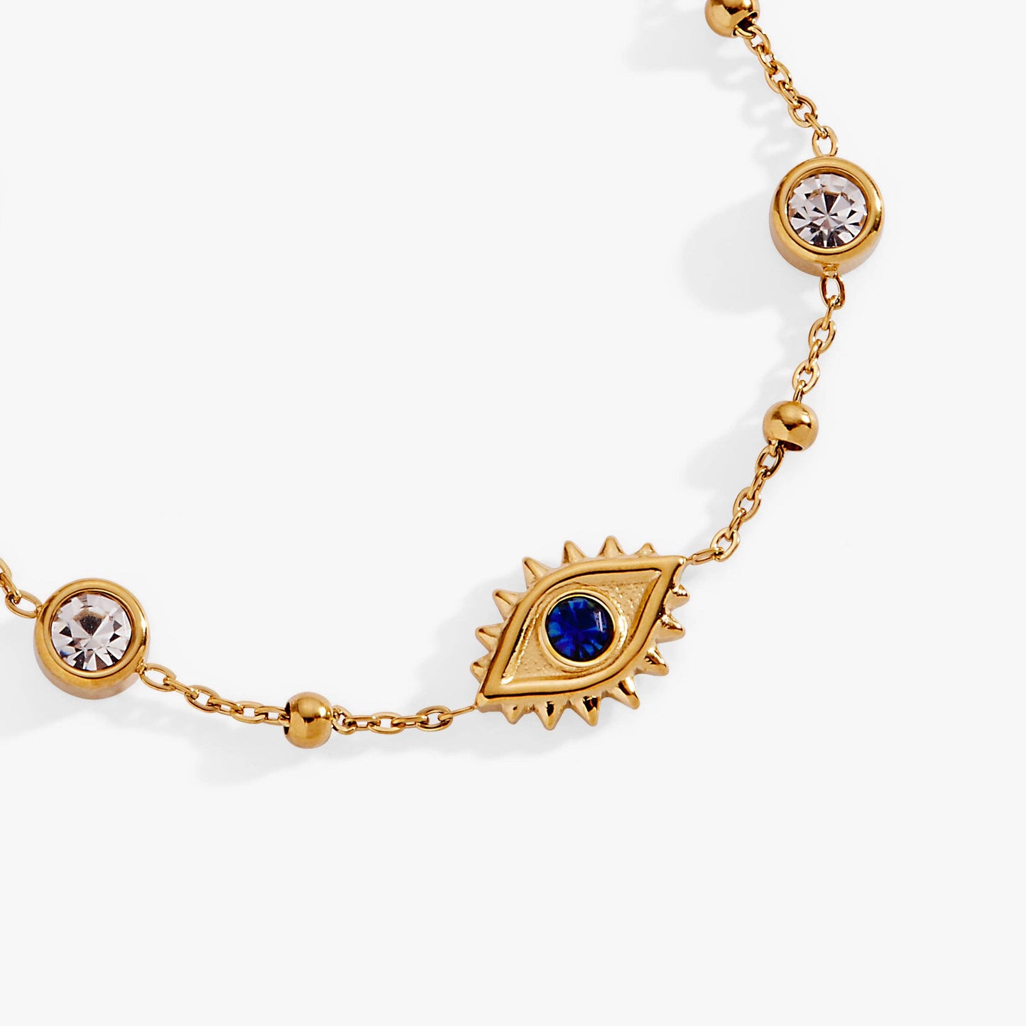 Evil Eye Crystal Stone Chain Bracelet