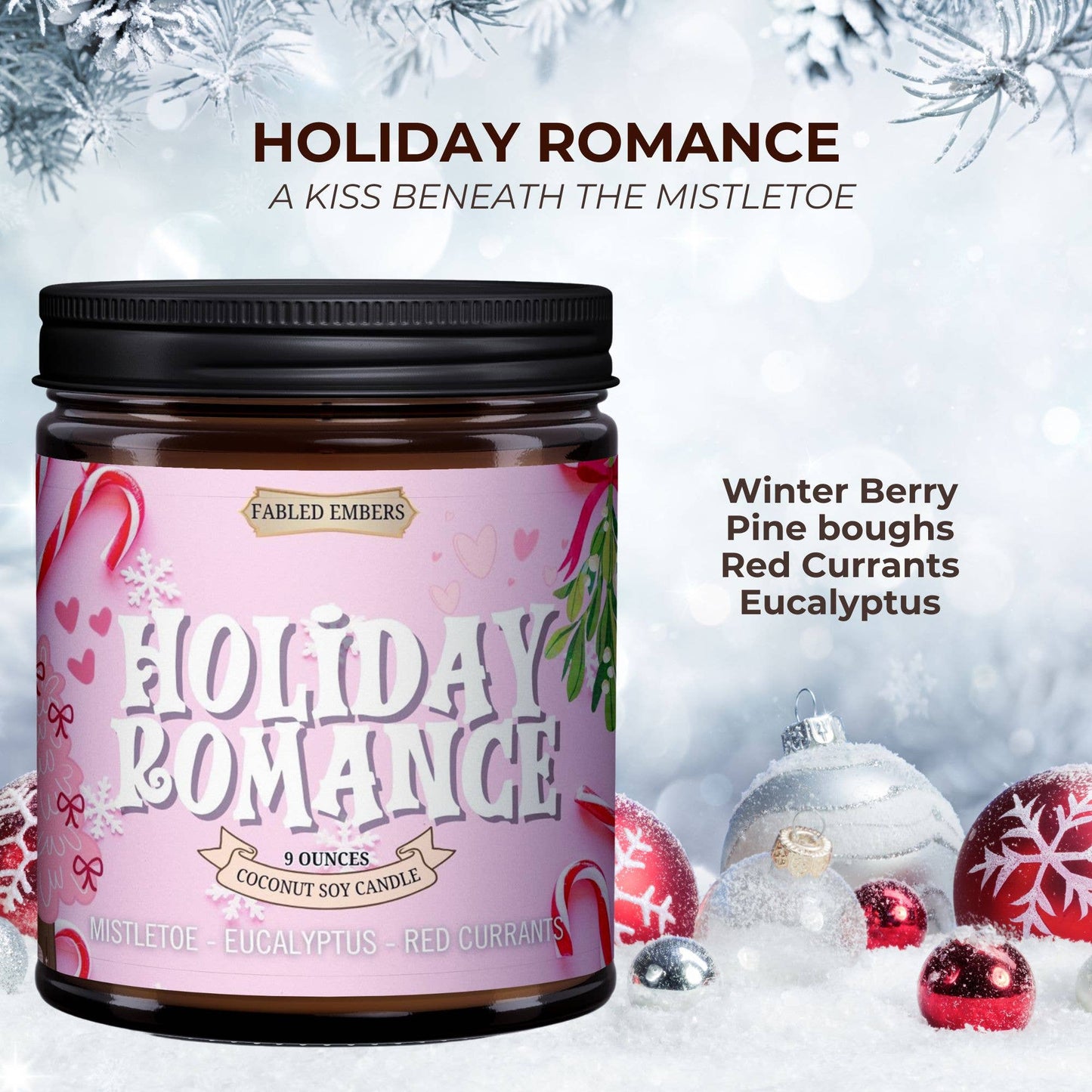 WINTER - HOLIDAY ROMANCE | Mistletoe | Candle