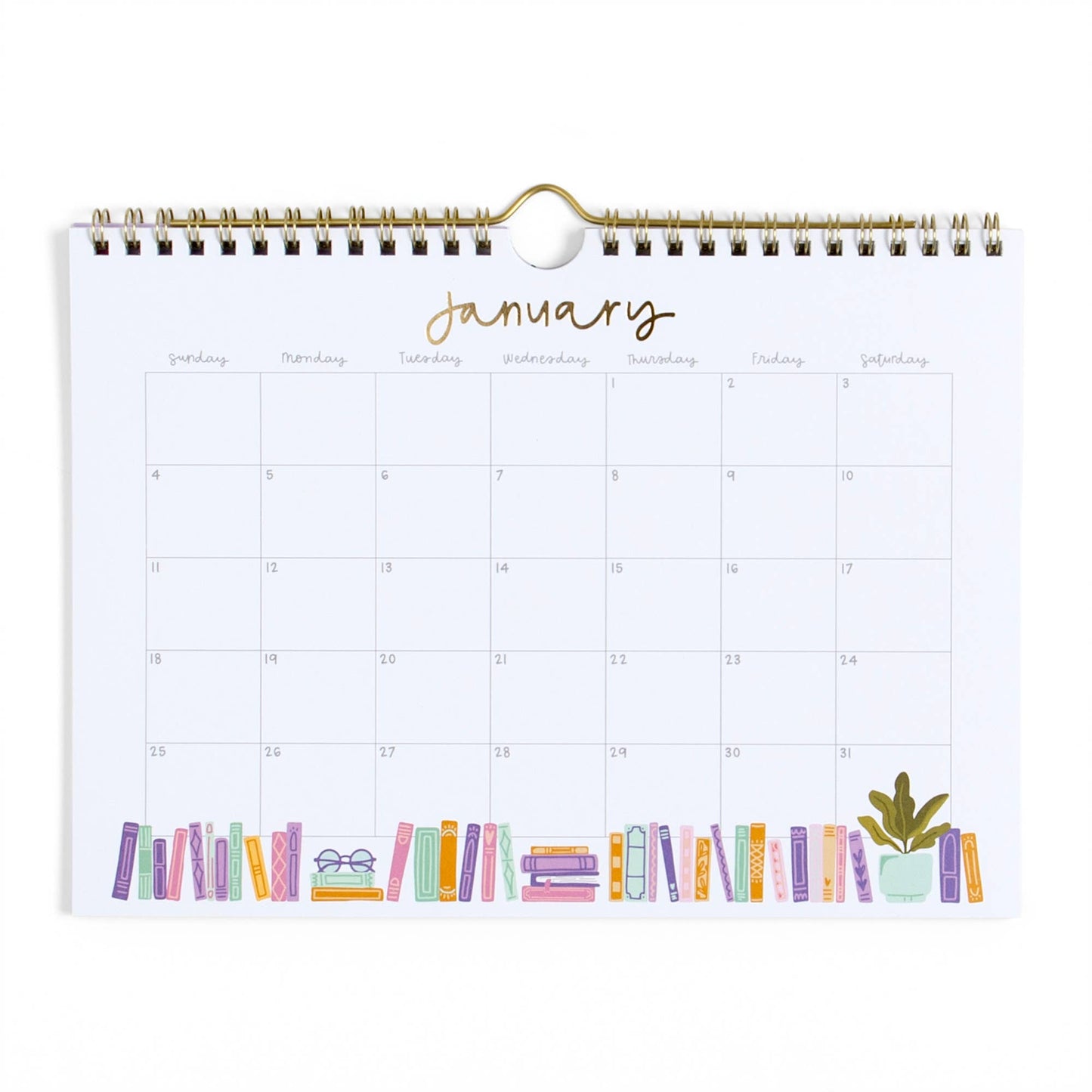 Book Lover's 2026 Spiral Hanging Wall Calendar