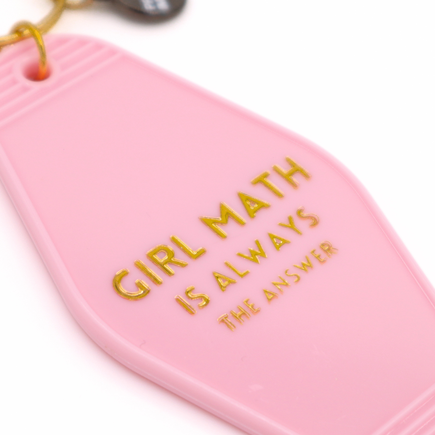Hot Stamped Motel Keychain Girl Math Is Always The Answer