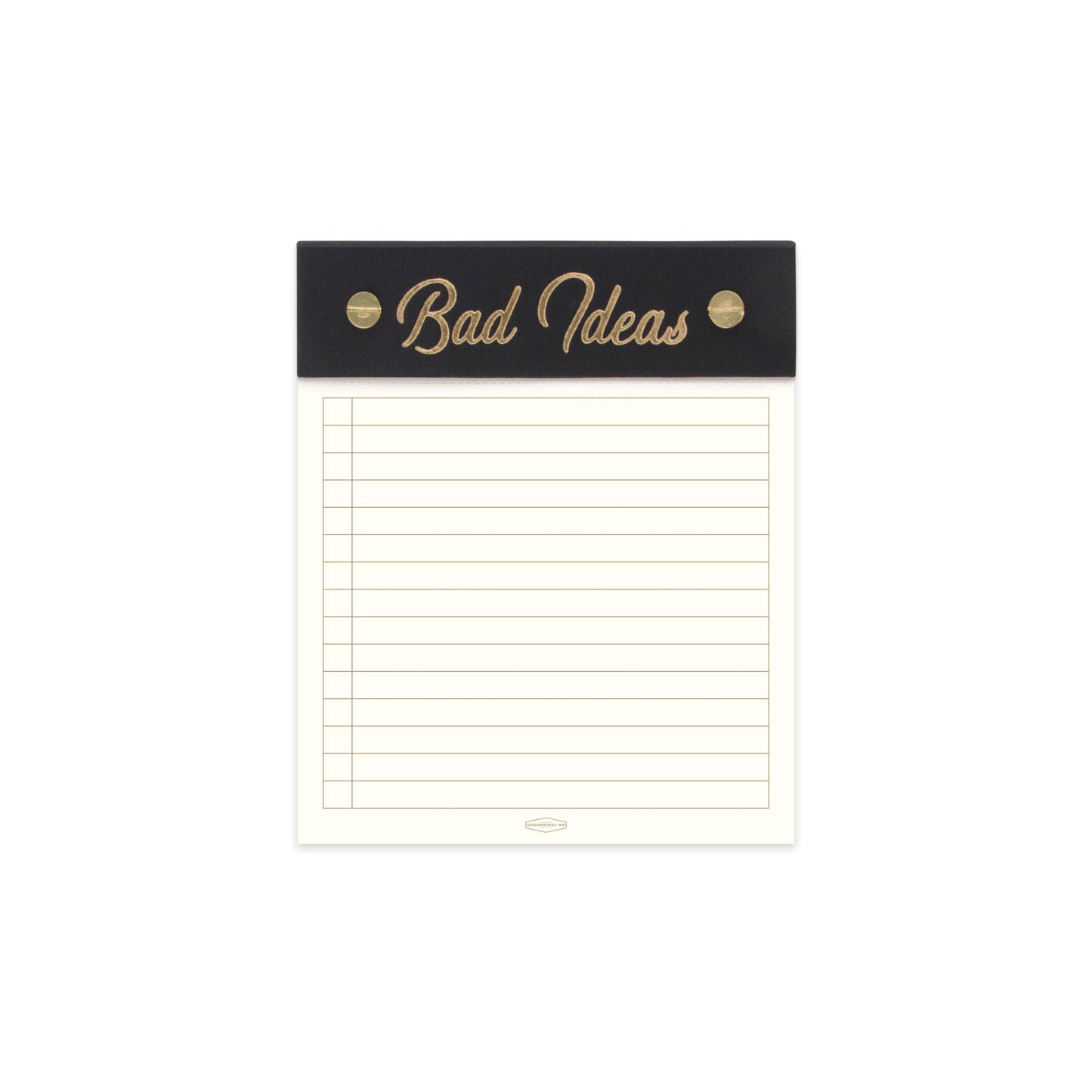 Post Bound Note Pad, 5 X 6 - Black "Bad Ideas"
