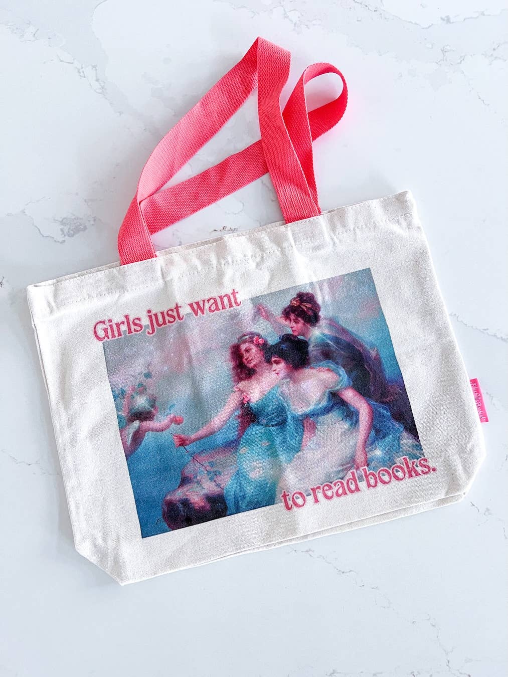 Girls Want to Read Fine Art Bookish Tote Bag