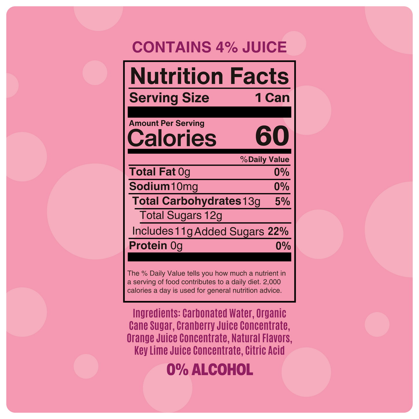 Cranberry Cosmo Mocktail - 4 Cans