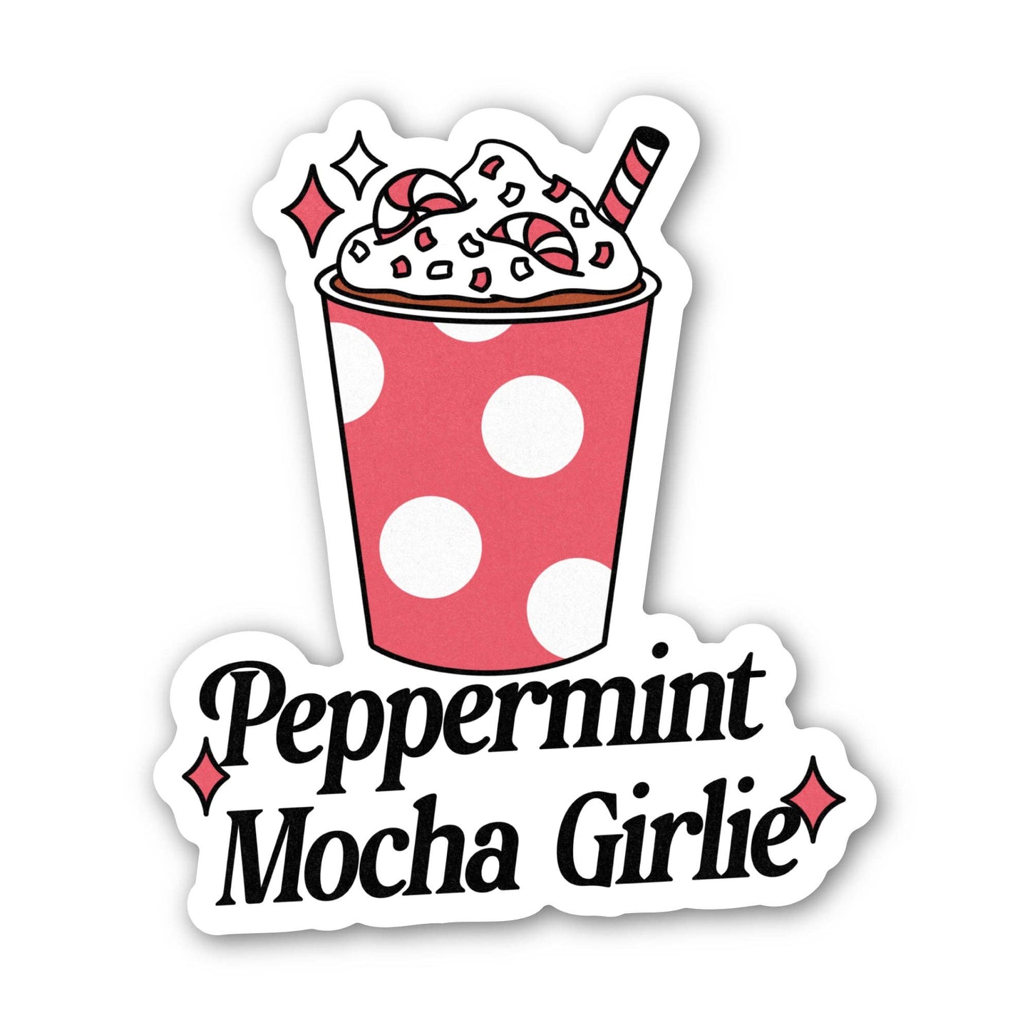 Peppermint Mocha Girlie Sticker