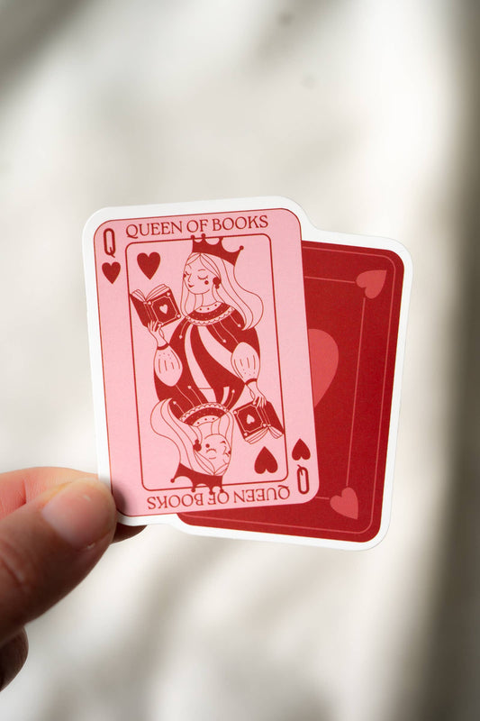 Queen of Books Vinyl Sticker- Bookish Kindle Sticker