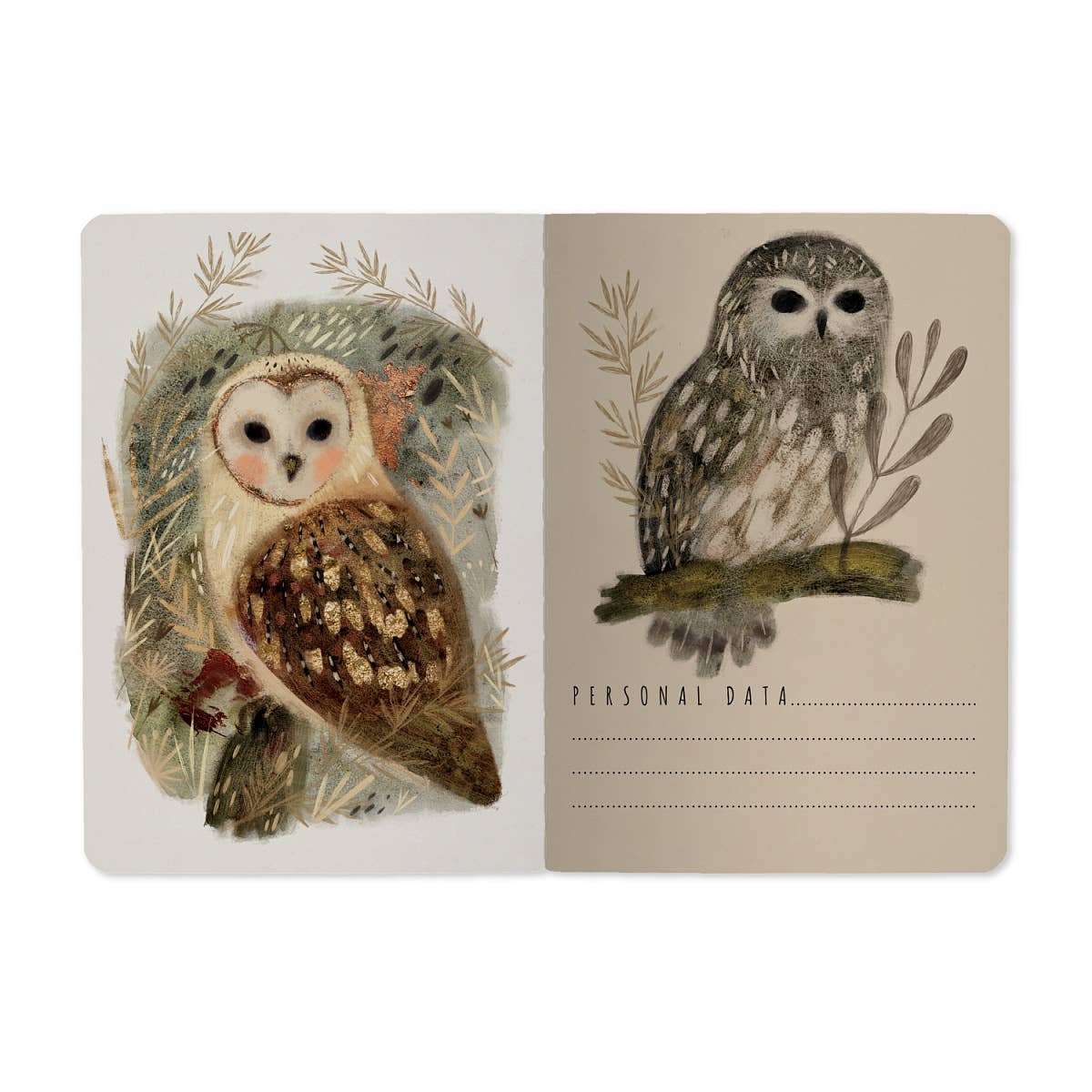 A6 Passport Notebook - Notebook  Owls