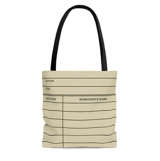 Library Card Tote Bag, Tote Bag for Readers, Bookish