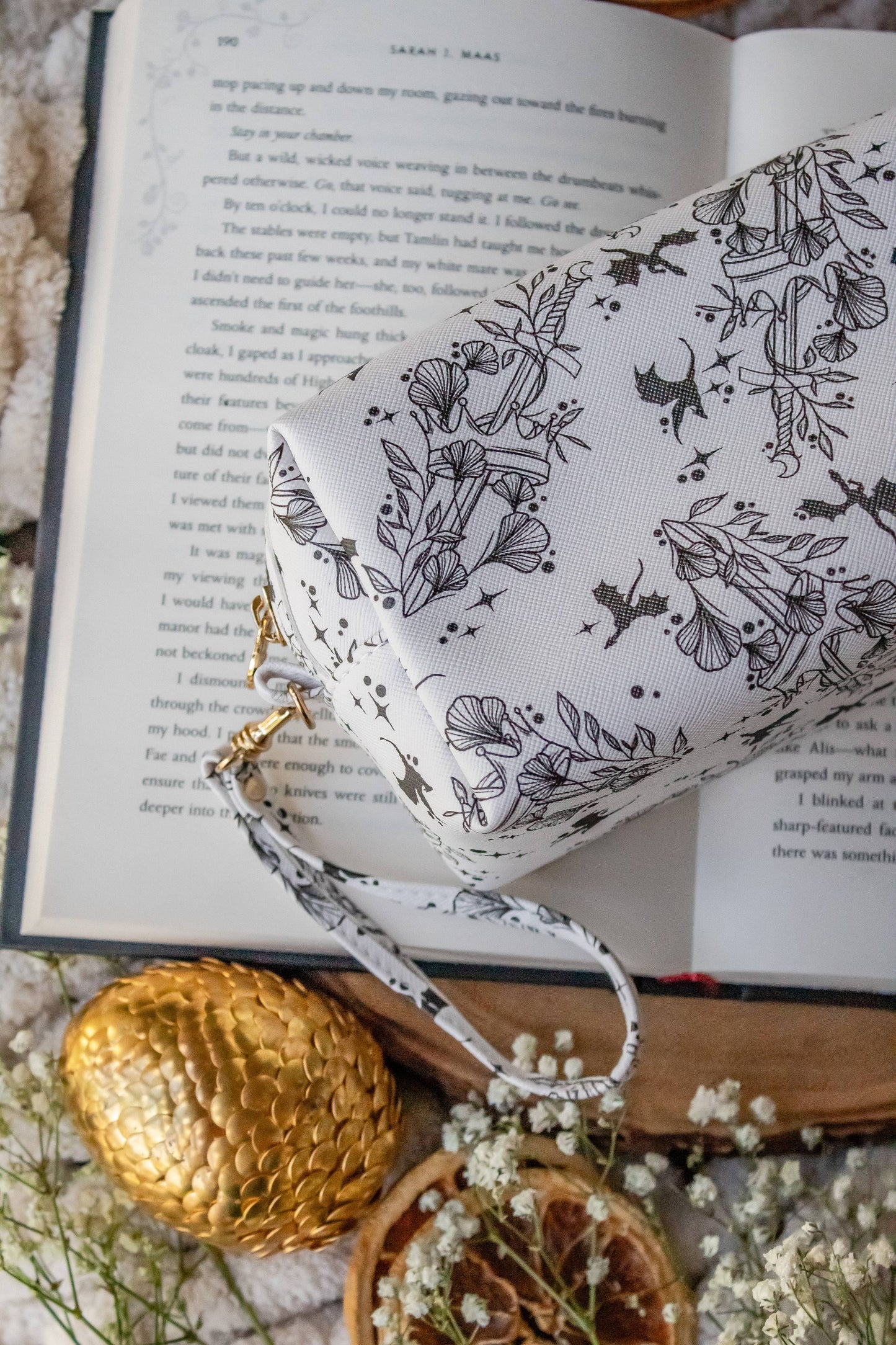 Ivory Swords | Bookish Cosmetic / Pencil Zip Bag