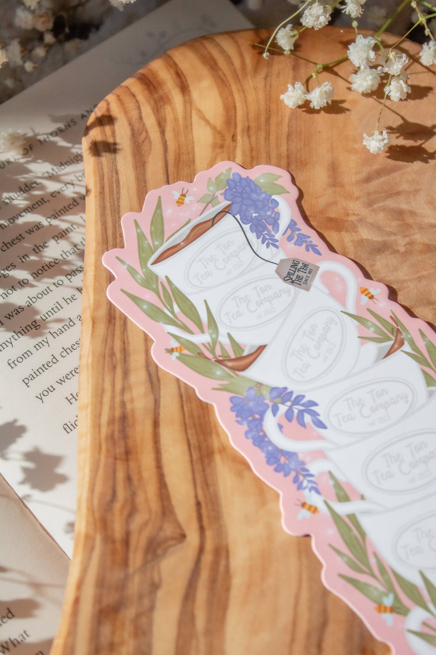 The Ton Regency Teacup Stack Die-Cut Bookmark