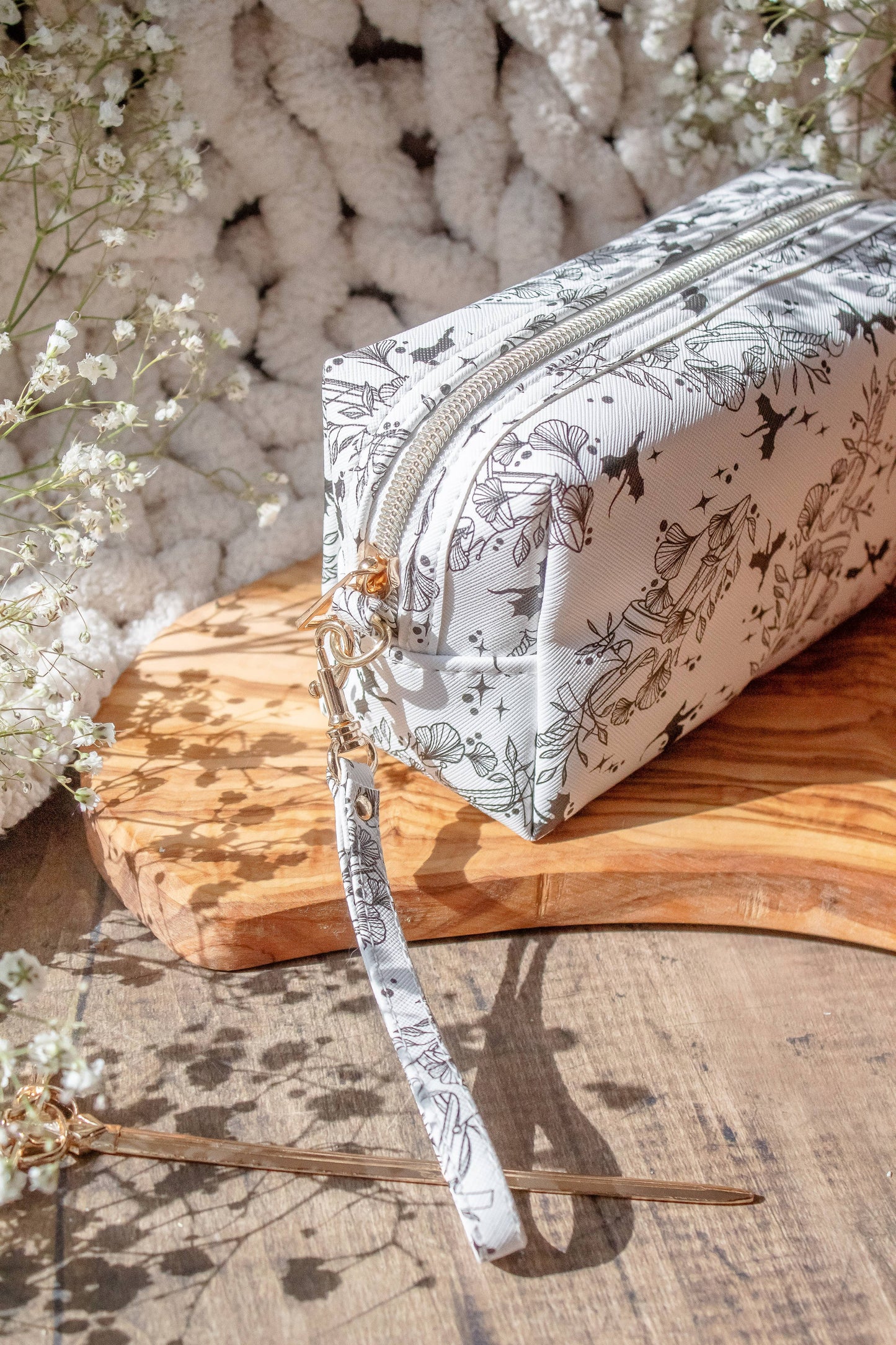Ivory Swords | Bookish Cosmetic / Pencil Zip Bag
