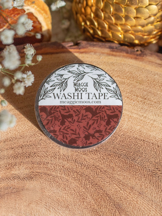 Rust Dragons Washi Tape | Fantasy Reader Stationery  