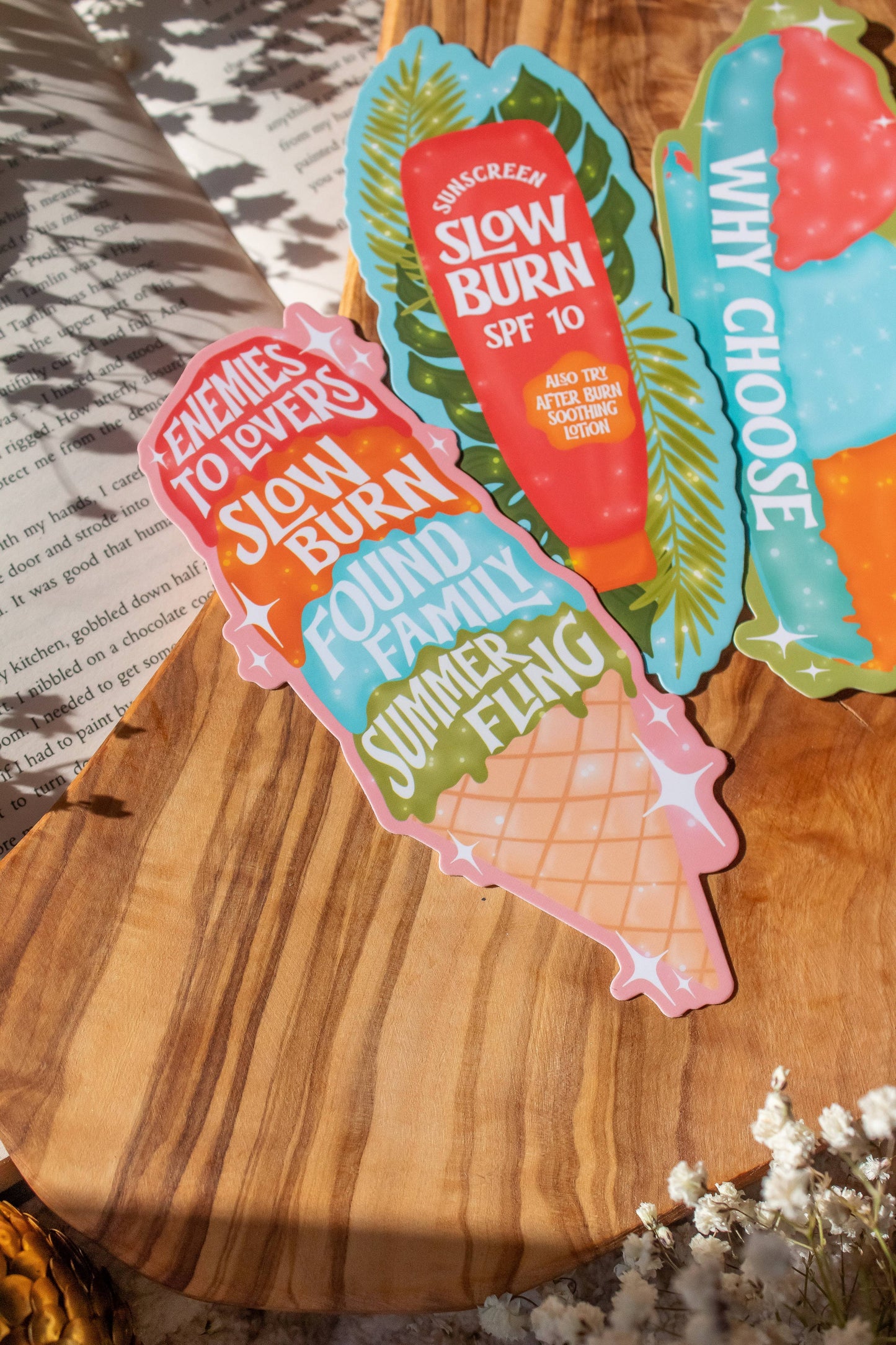 Romance Tropes Ice Cream Cone Die-Cut Bookmark