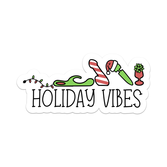 Holiday Vibes Naughty Christmas Vinyl Sticker