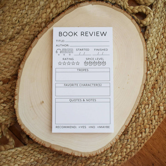 Book Review Notepad - Minimalist