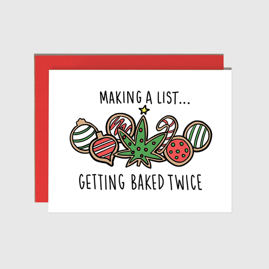 Getting Baked Twice Holiday Card