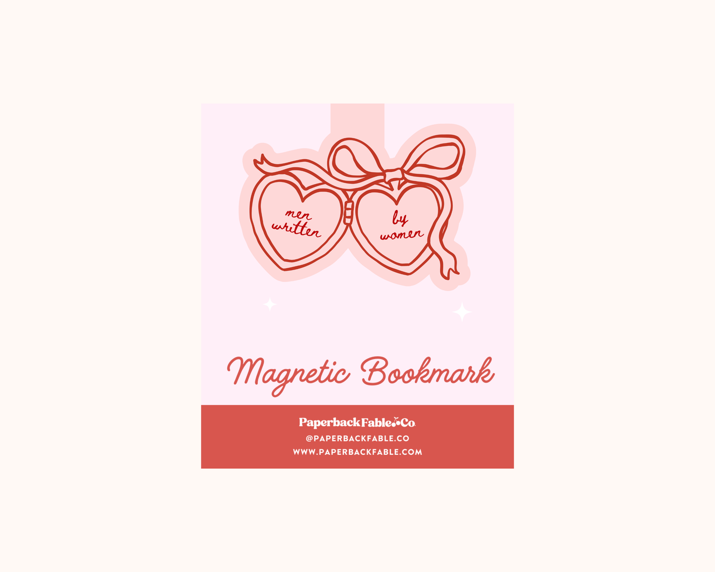 Men Written By Women Locket - Magnetic Bookmark