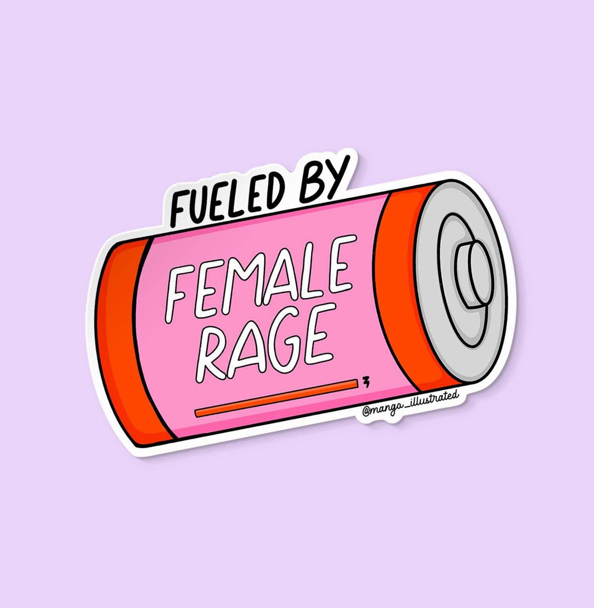 Sticker Aecb Fueled by female rage sticker – Seventh Shelf