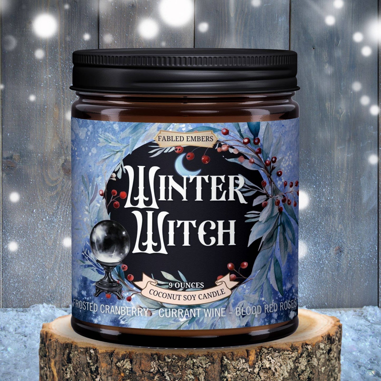 WINTER - WINTER WITCH | Cranberry Wine & Rose | Candle
