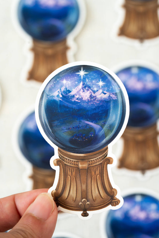 Fantasy Globe Waterproof Vinyl Sticker | Bookish Sticker