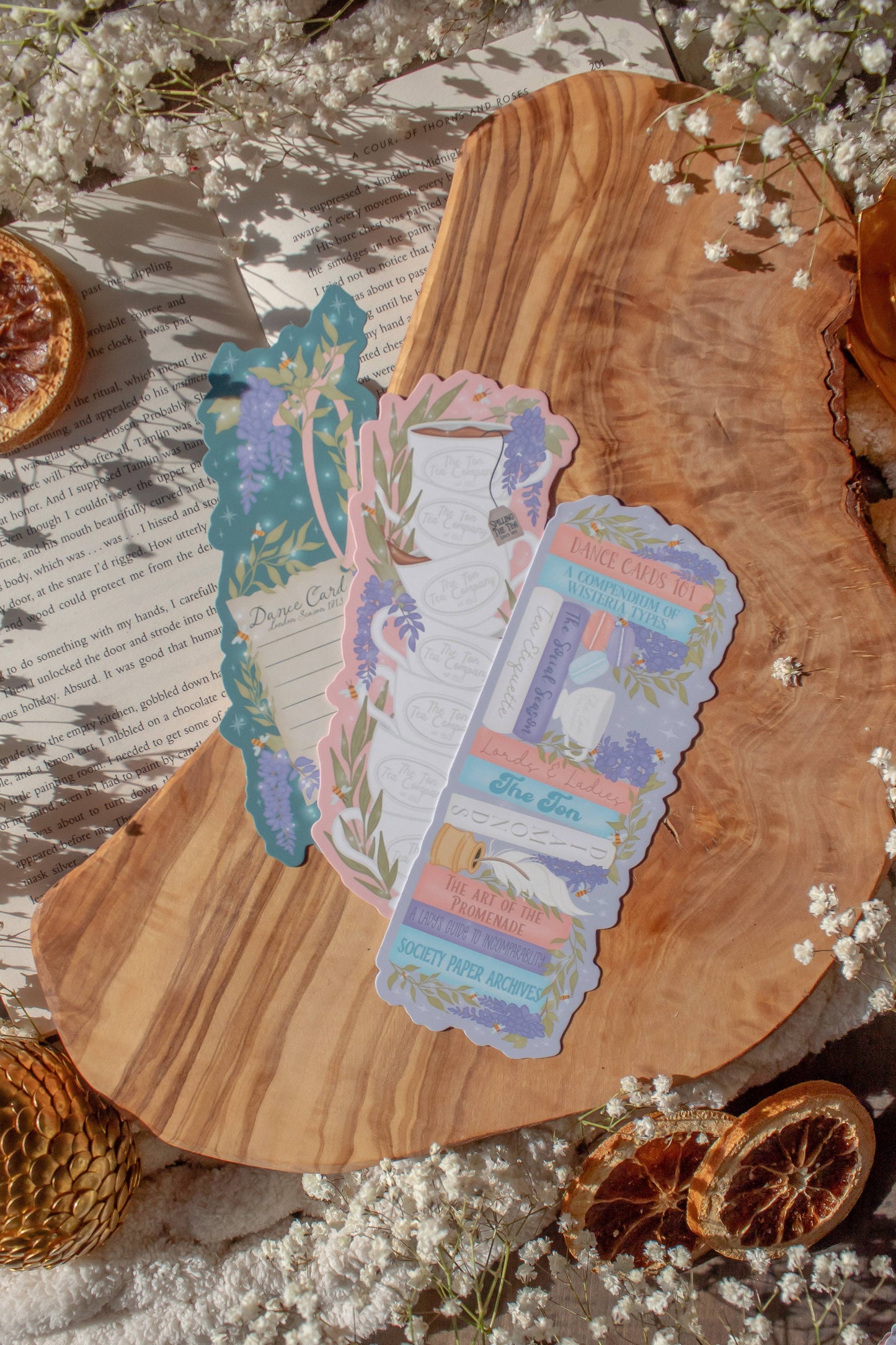 The Ton Regency Teacup Stack Die-Cut Bookmark