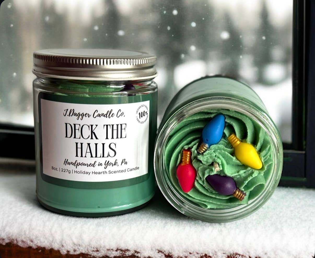 8oz. Christmas Tree Lights Holiday Dessert Soy Candle