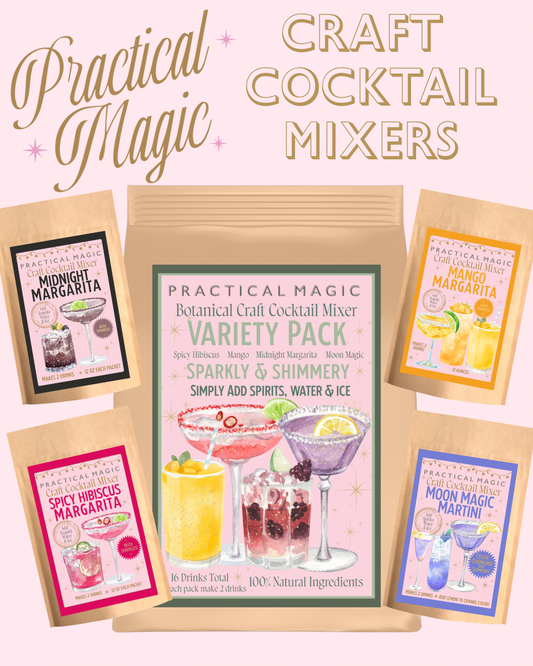 Craft Cocktail Mix Variety Pack 4 Mixer Flavors + Sparkles!