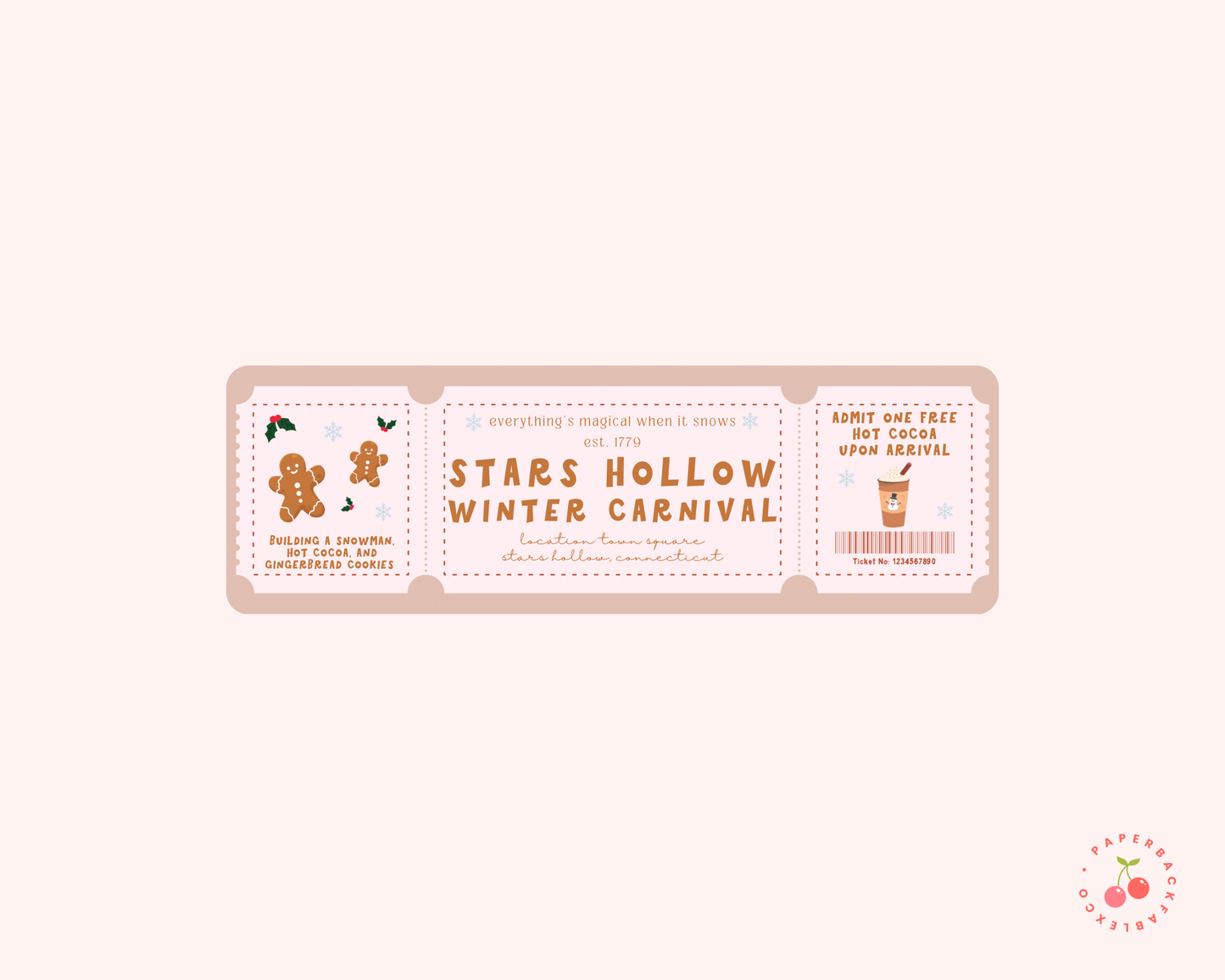 Stars Hollow Winter Carnival - Bookmark