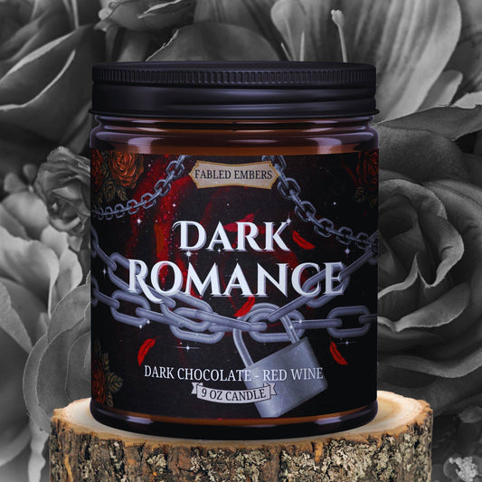 DARK ROMANCE book lovers WINE & CHOCOLATE coconut soy candle