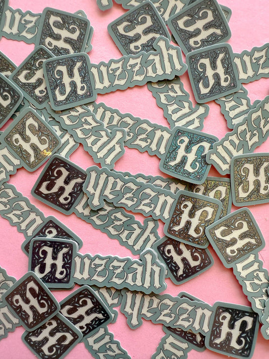 Huzzah Vinyl Sticker