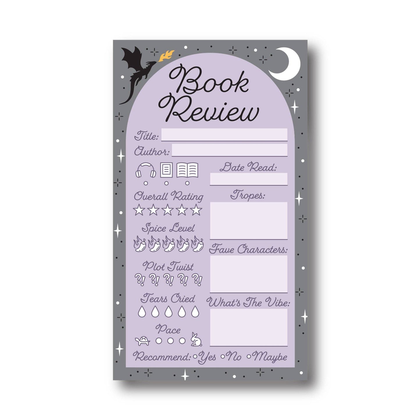 Book Review Notepad - Dragon