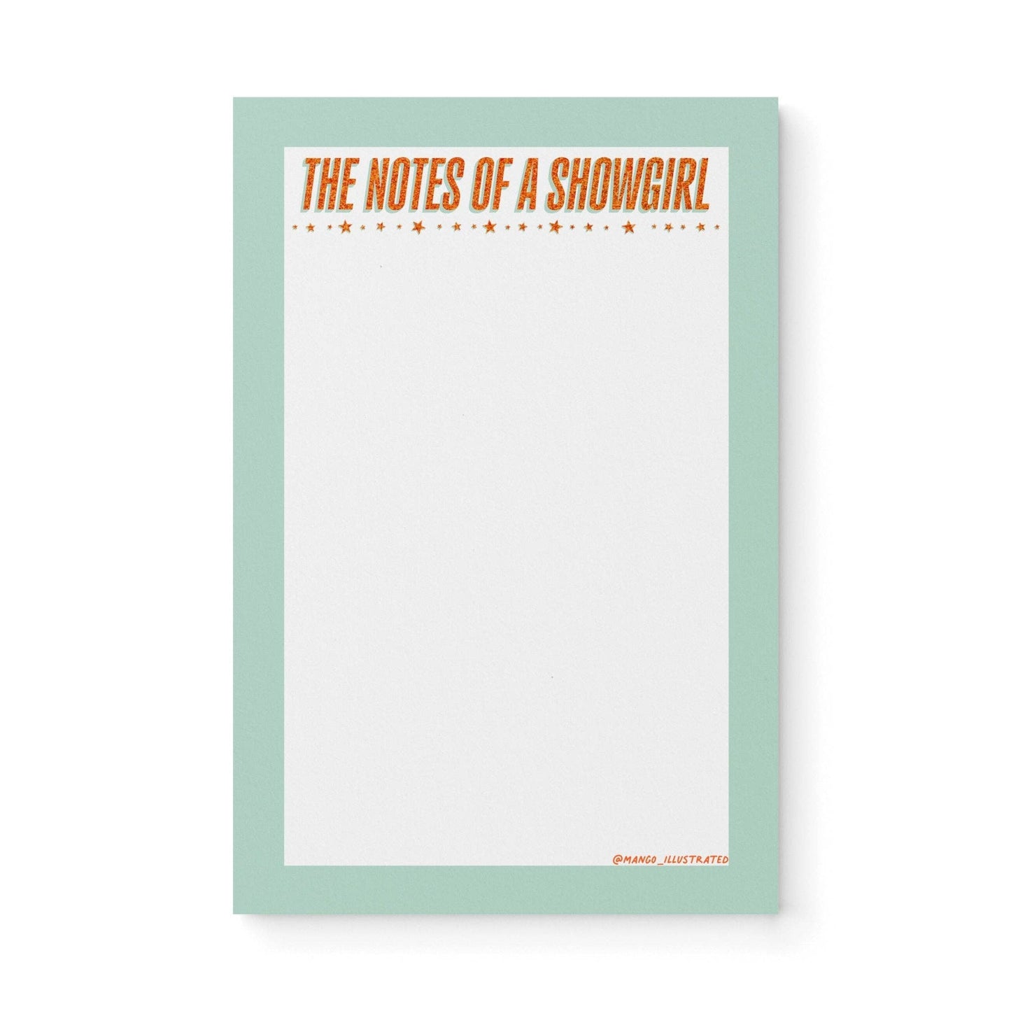 The Notes of a Showgirl notepad