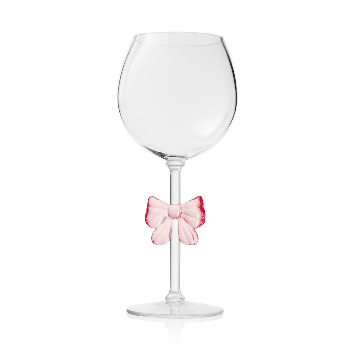 Coquette Pink Bow Acrylic Wine Glass