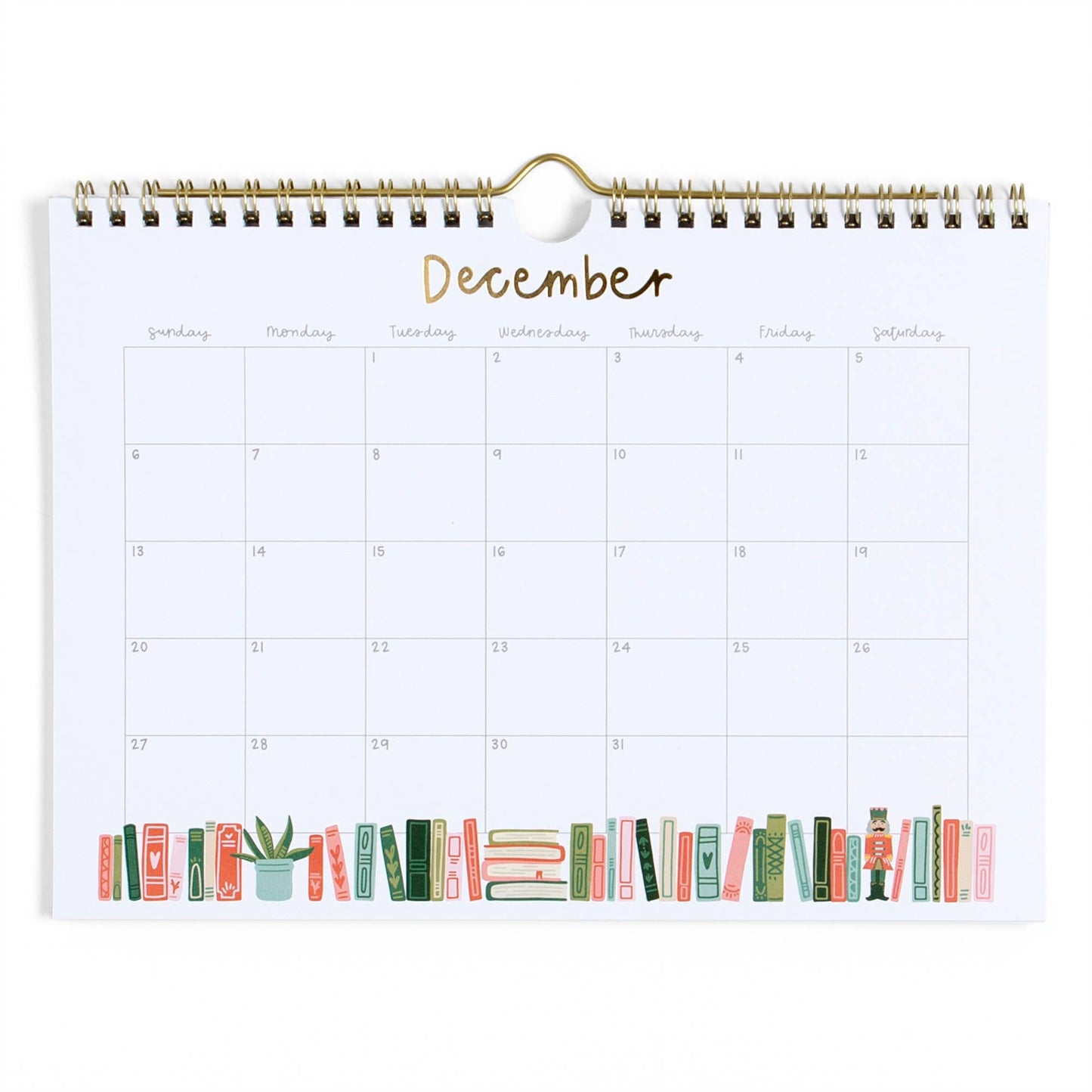 Book Lover's 2026 Spiral Hanging Wall Calendar