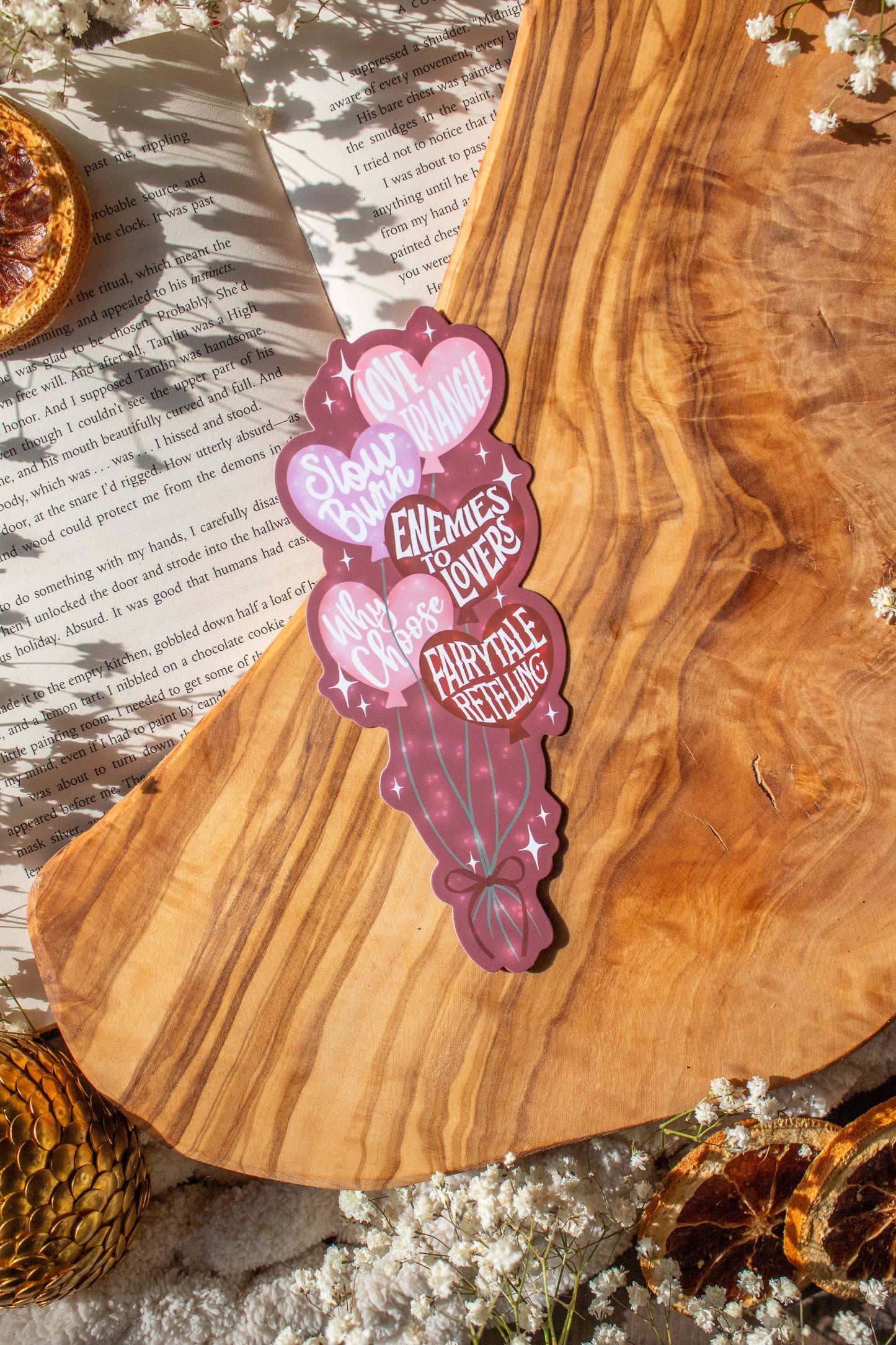 Valentines Heart Trope Balloons Die-Cut Bookmark