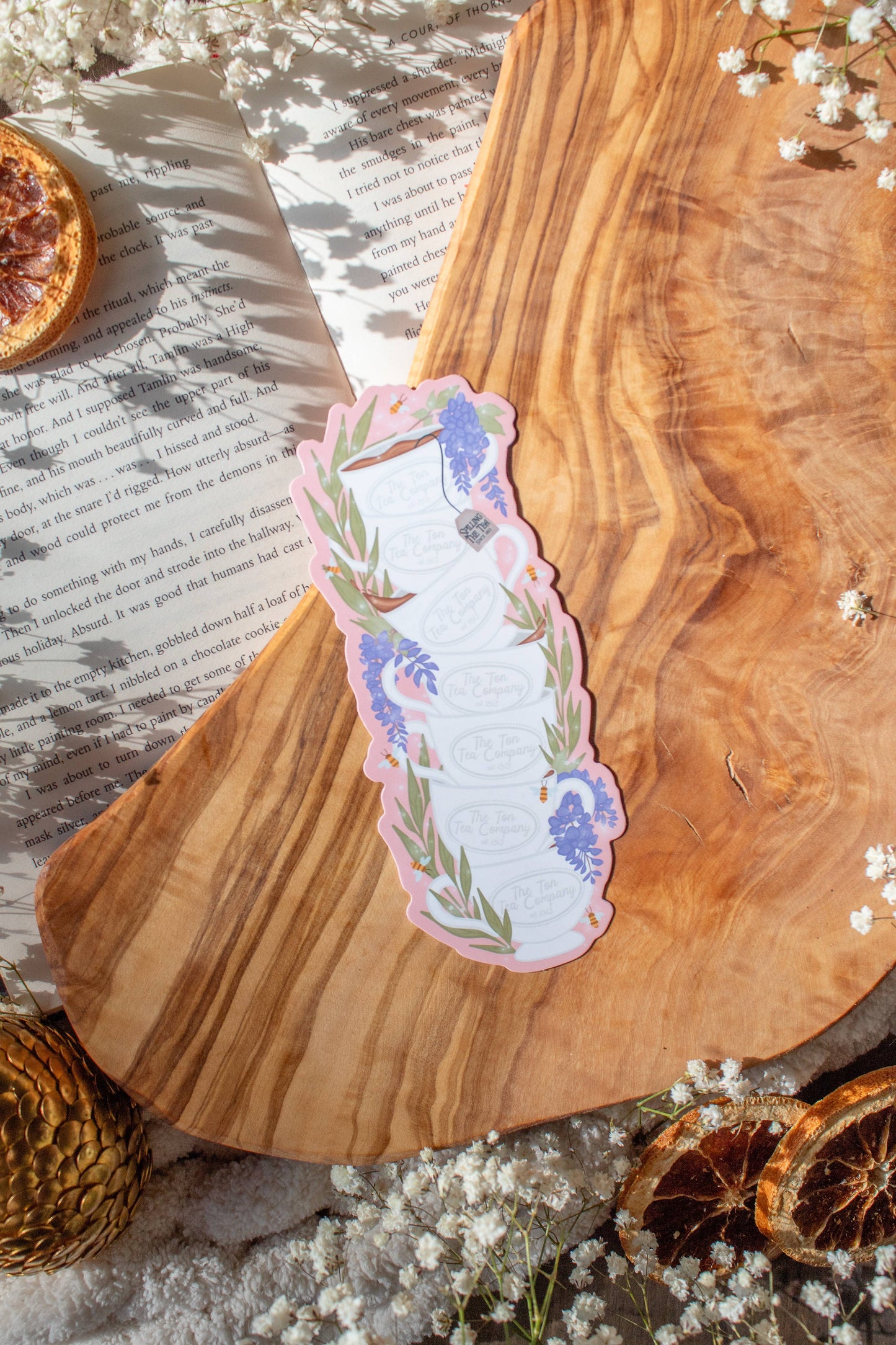 The Ton Regency Teacup Stack Die-Cut Bookmark